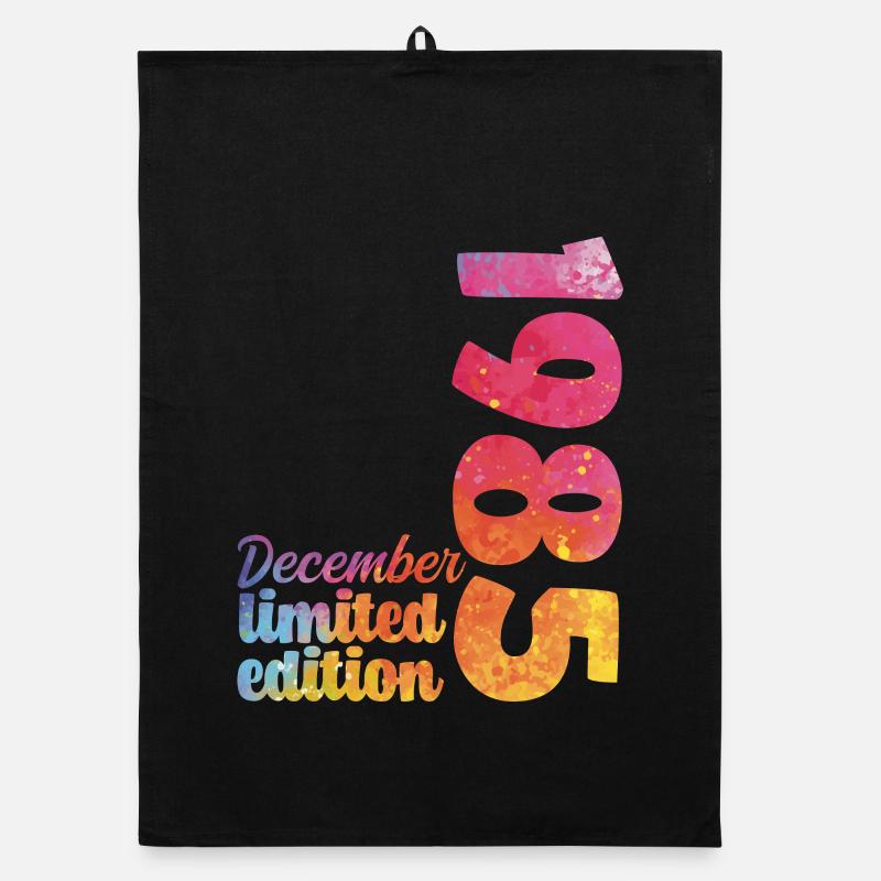Geburtstagsgeschenk Dezember 1985 Organic Geschirrtuch