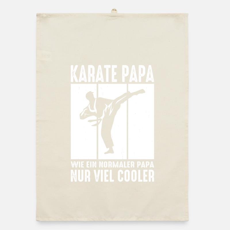 Papa de karaté comme un papa normal, mais bien plus cool Torchon bio