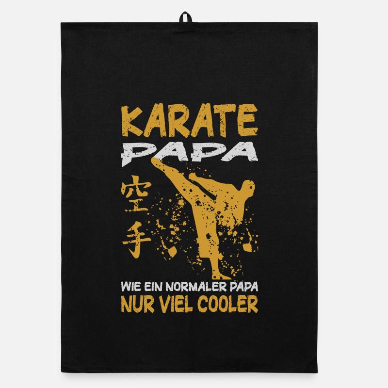 Papa de karaté comme un papa normal, mais bien plus cool Torchon bio