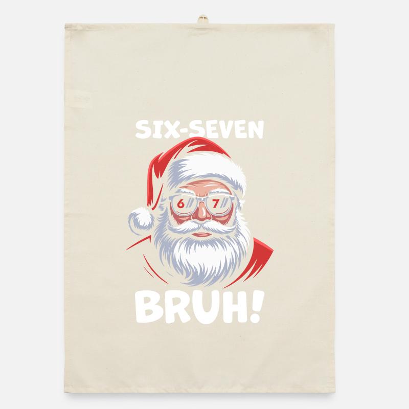 Weihnachtsmann Sechs Sieben Organic Geschirrtuch