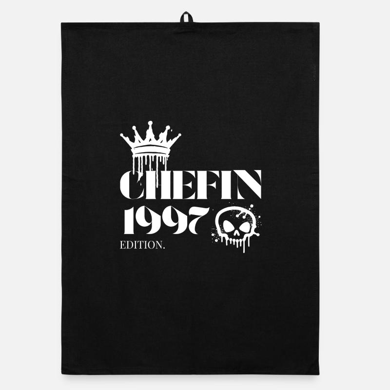 Chefin Edition 1997 28 Geburtstag Spruch Organic Geschirrtuch