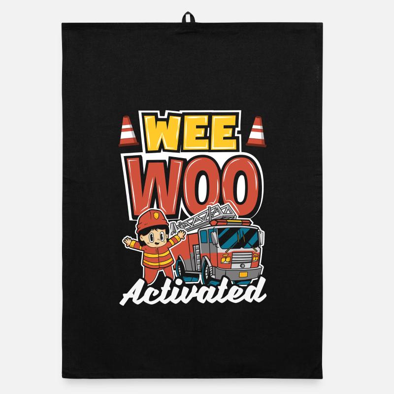 Wee Woo Squad Fire Tiny Feuerwehrmann Organic Geschirrtuch