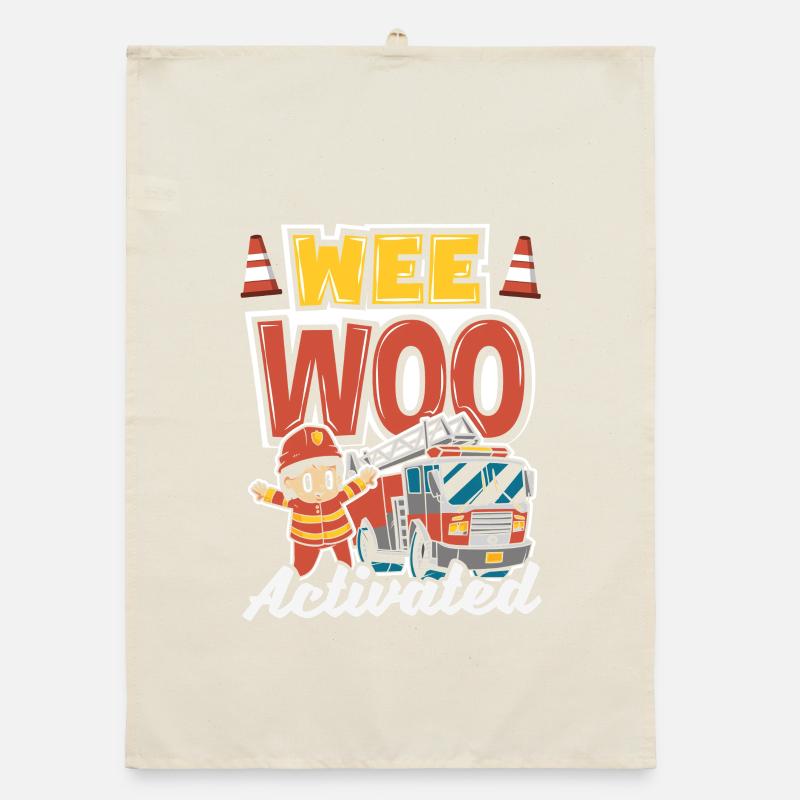 Wee Woo Squad Fire Tiny Feuerwehrmann Organic Geschirrtuch