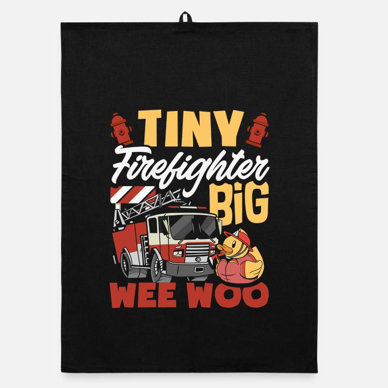 Wee Woo Squad Fire Tiny Firefighter Organic dish towel