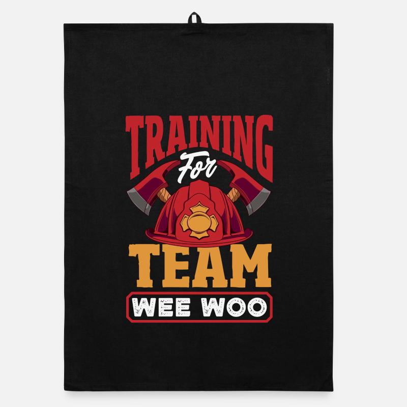 Wee Woo Squad Fire Tiny Firefighter Organic dish towel