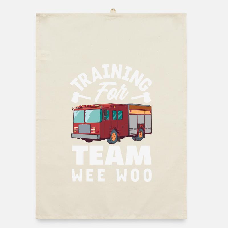 Wee Woo Squad Fire Tiny Firefighter Organic dish towel