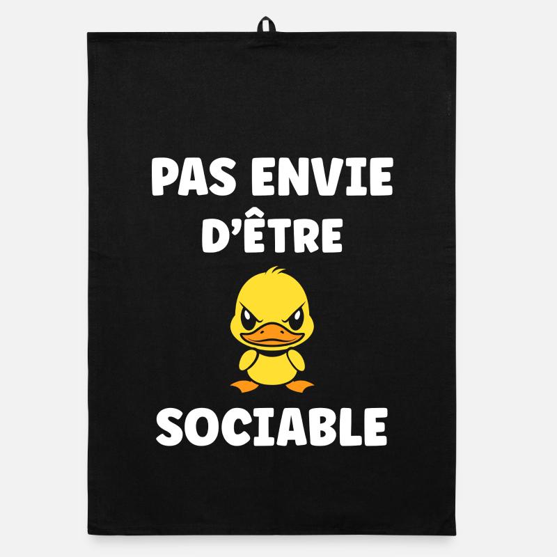 Don't want to be sociable duck Organic dish towel