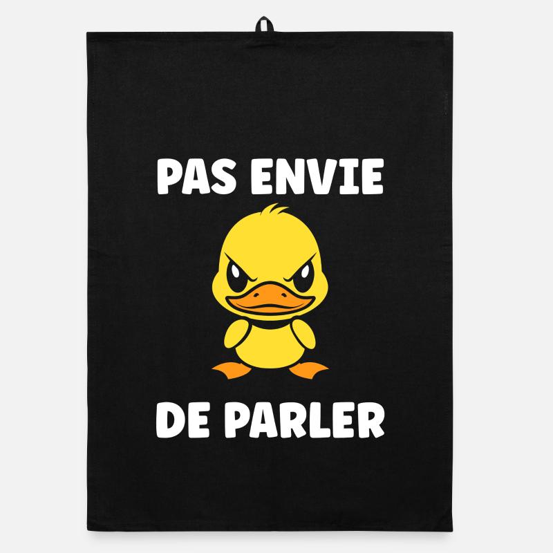 Canard grognon – Pas envie de parler Torchon bio