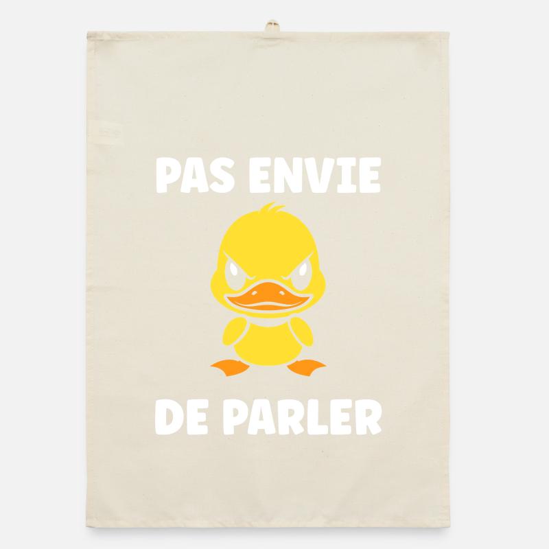 Grumpy Duck – Nicht bereit zu reden Organic Geschirrtuch