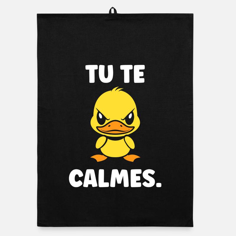 Canard Jaune: Tu te calmes Torchon bio