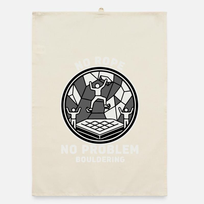 No Rope No Problem Bouldering Climbing Organic dish towel