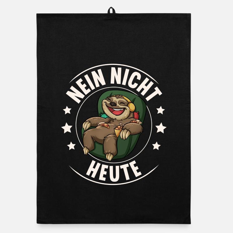 Sloth No Not Today Organic dish towel