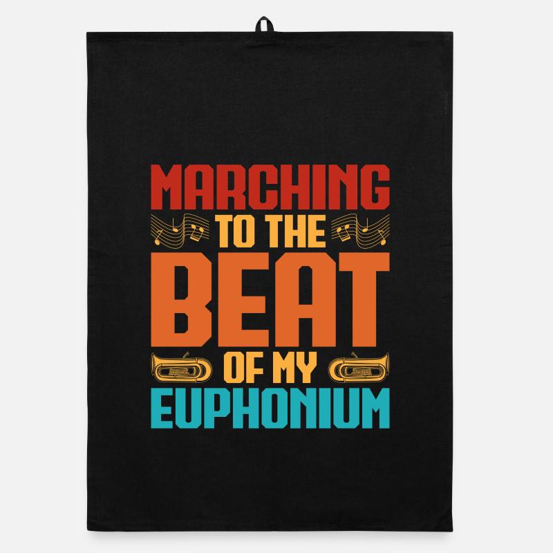 Euphonium Marching The Beat Baritone Marching Band Organic dish towel