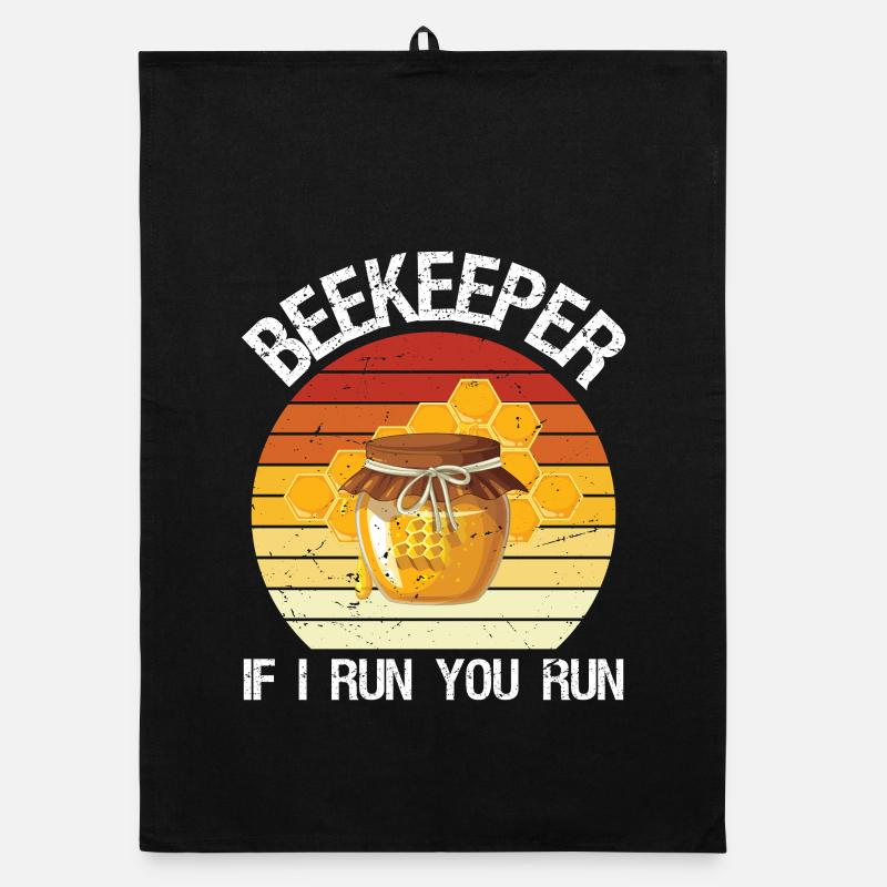 Beekeeper If I Run You Run Beekeeping Bee Lover Organic Geschirrtuch