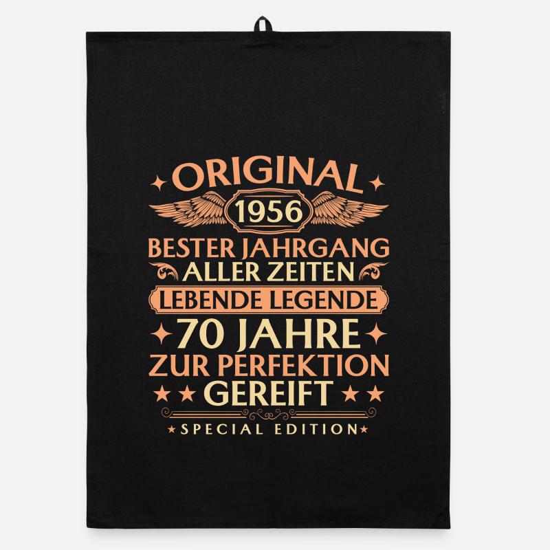 Anniversaire original de 1956 : 70 ans Torchon bio