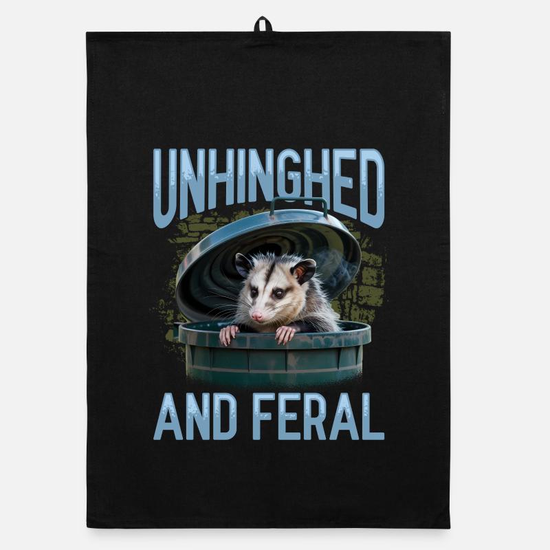 Funny Opossum Organic dish towel