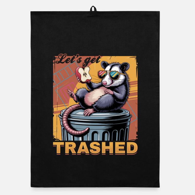Funny Opossum Organic Geschirrtuch