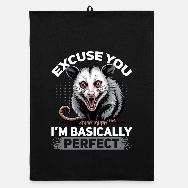 Funny Opossum Organic Geschirrtuch