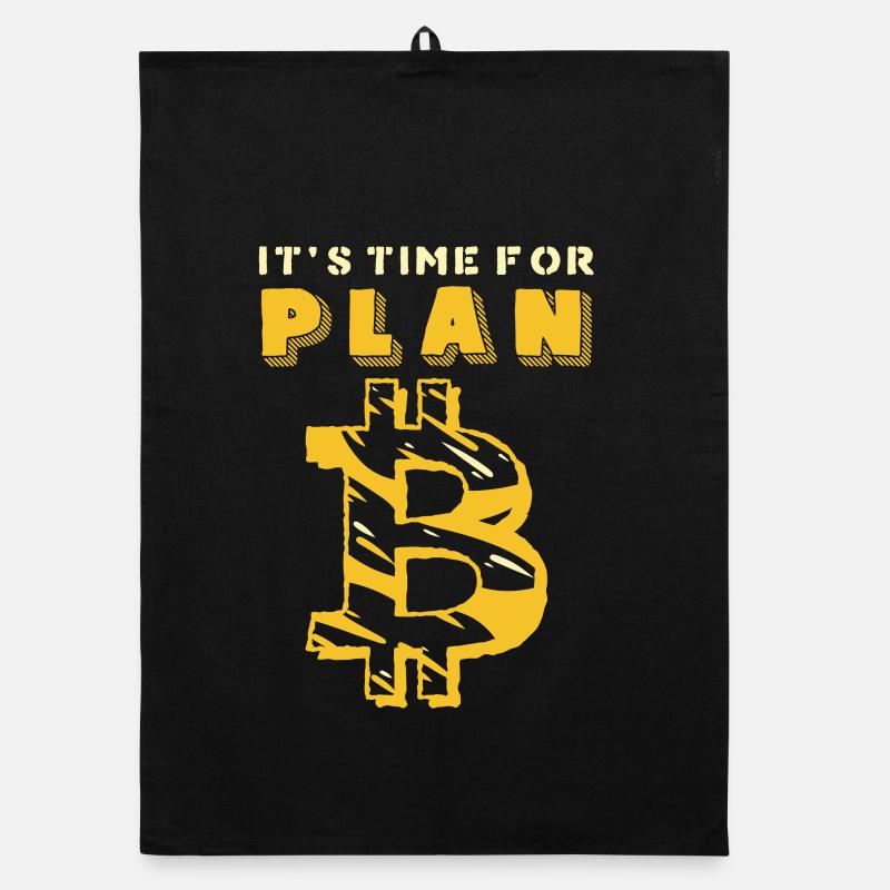 PlanB Crypto Humor Graphic Organic dish towel