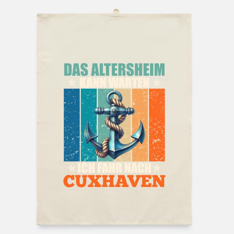 Papi MAISON DE RETRAITE PEUT ATTENDRE, JE VAIS Torchon bio