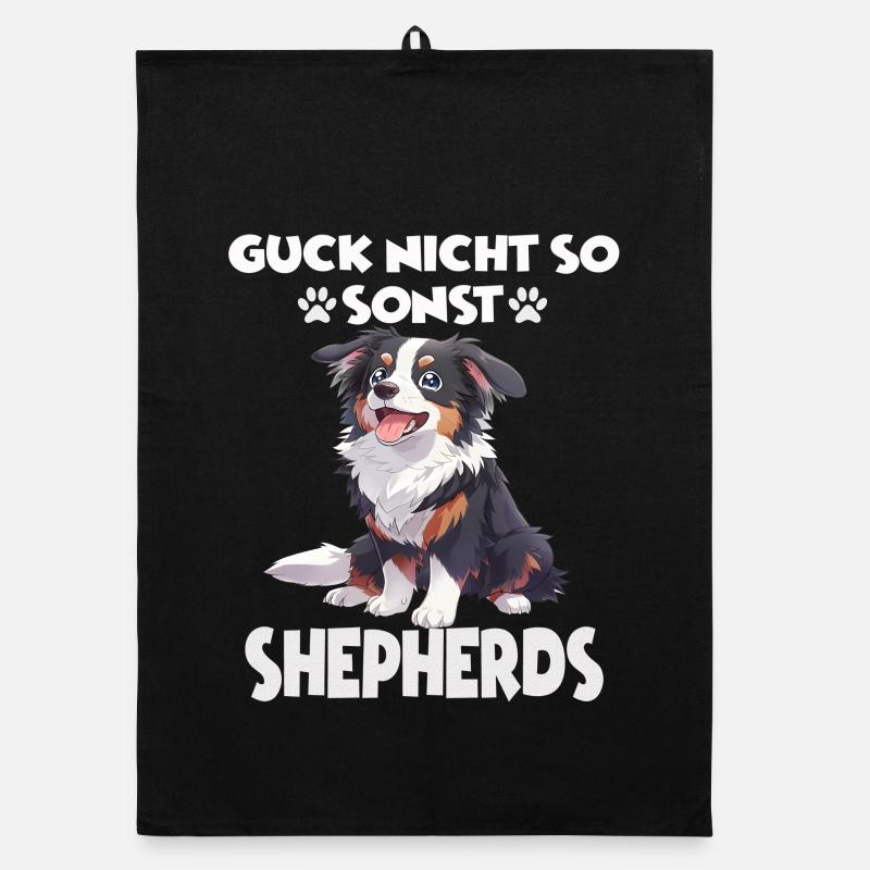 Australian Shepherd T Walk Dog Owner Aussie Organic dish towel