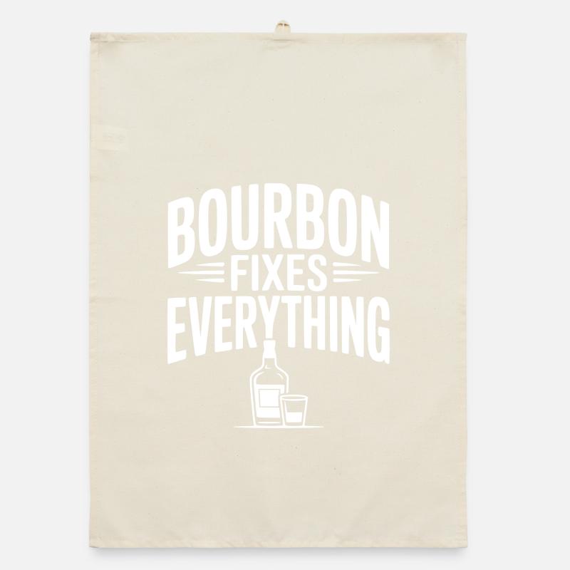 Bourbon Fixes Everything Organic dish towel