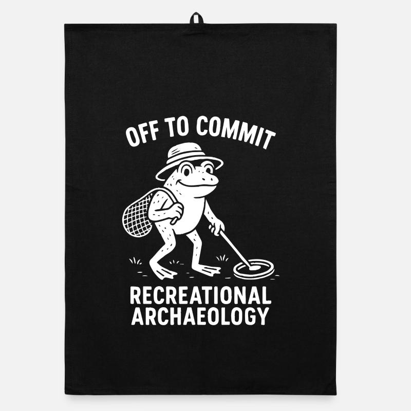 Off To Commit Recreational Archaeology Fun Organic dish towel