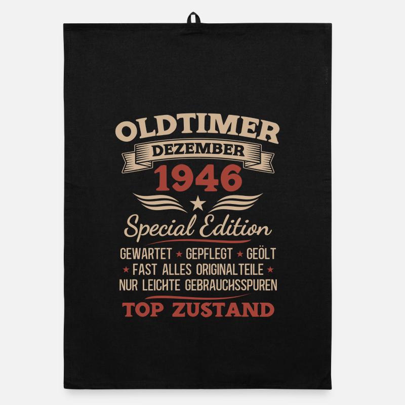 79. Geburtstag Geschenk Oldtimer Dezember 1946 Organic Geschirrtuch