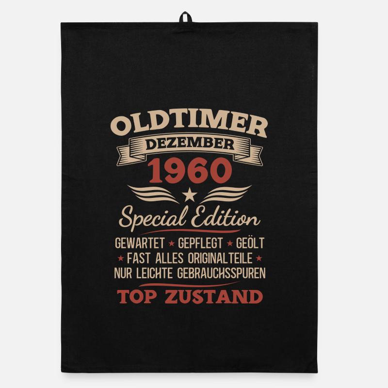 65. Geburtstag Geschenk Oldtimer Dezember 1960 Organic Geschirrtuch
