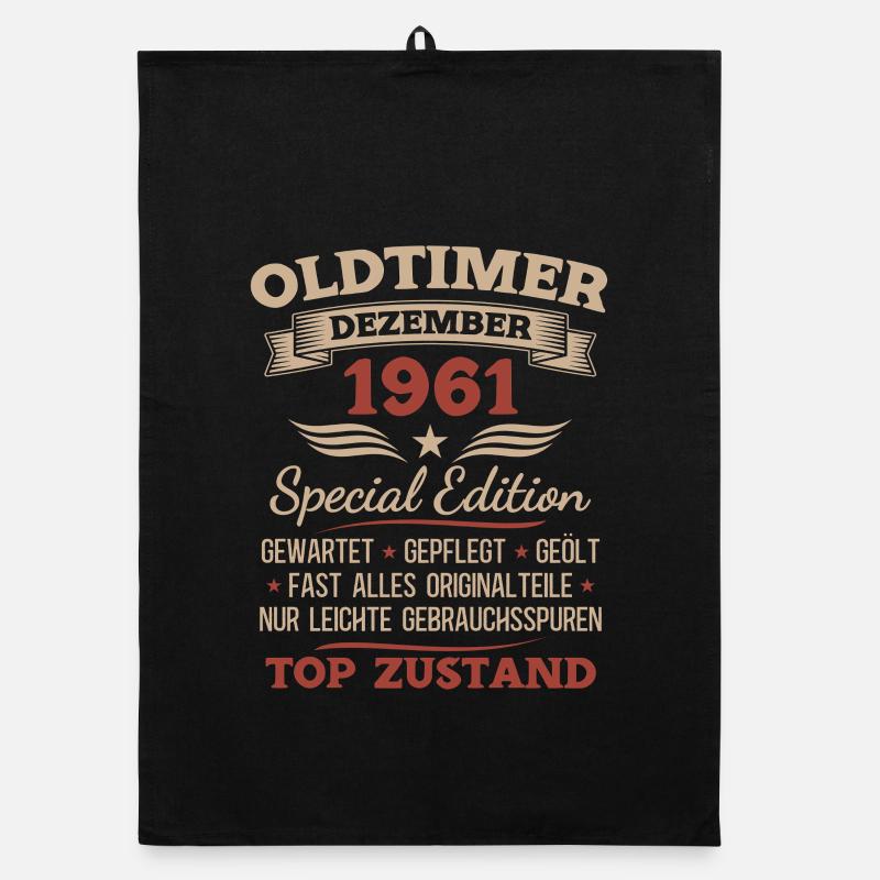 64. Geburtstag Geschenk Oldtimer Dezember 1961 Organic Geschirrtuch