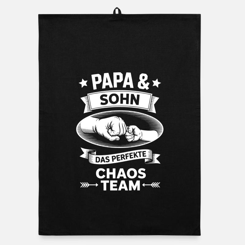 Father Son Chaos Team Organic dish towel