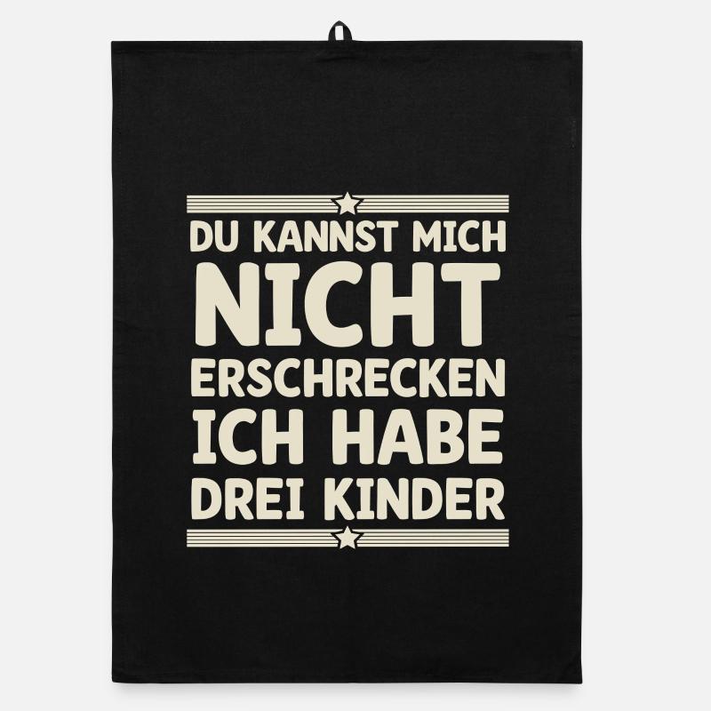 3 Kinder Mama Mutter Papa Vater Organic Geschirrtuch