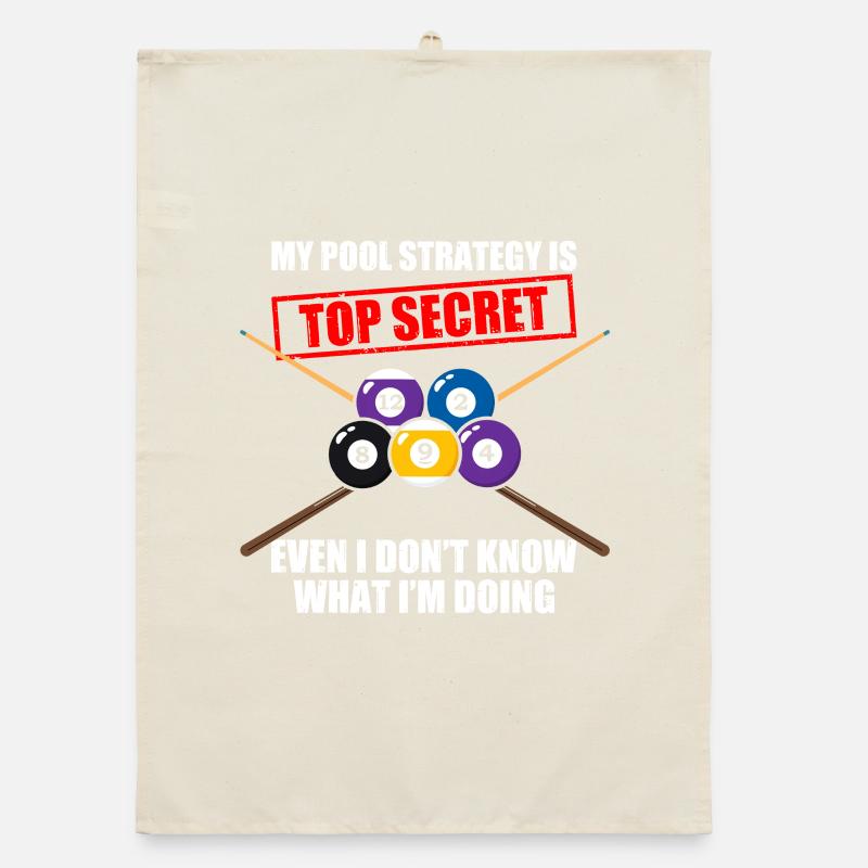 My pool strategy funny billiards billiards player Organic dish towel