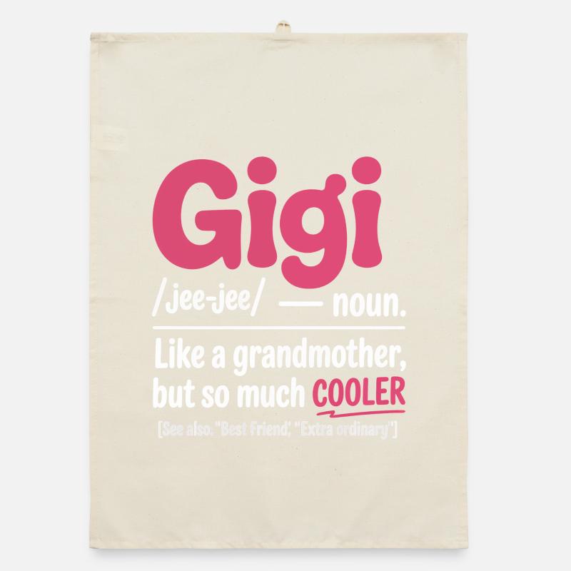 Gigi Cooler Großmutter Spruch Organic Geschirrtuch