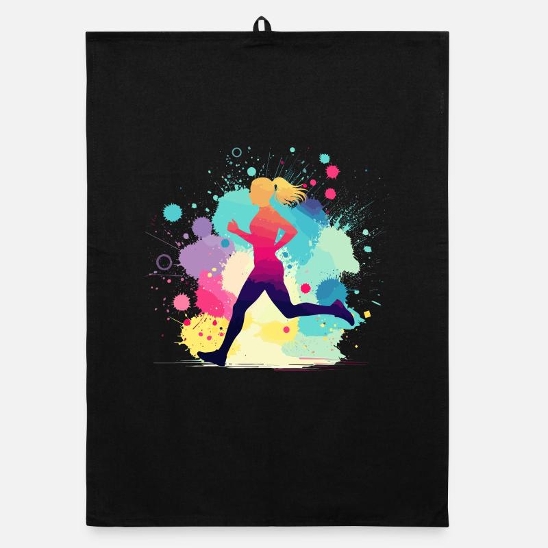 Coureur, course, marathon, jogging, jogging Torchon bio