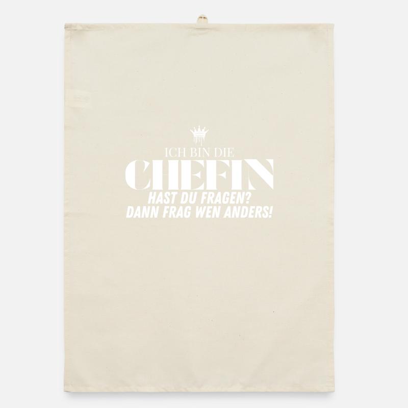Chefin Statement Frag wen anders Organic Geschirrtuch