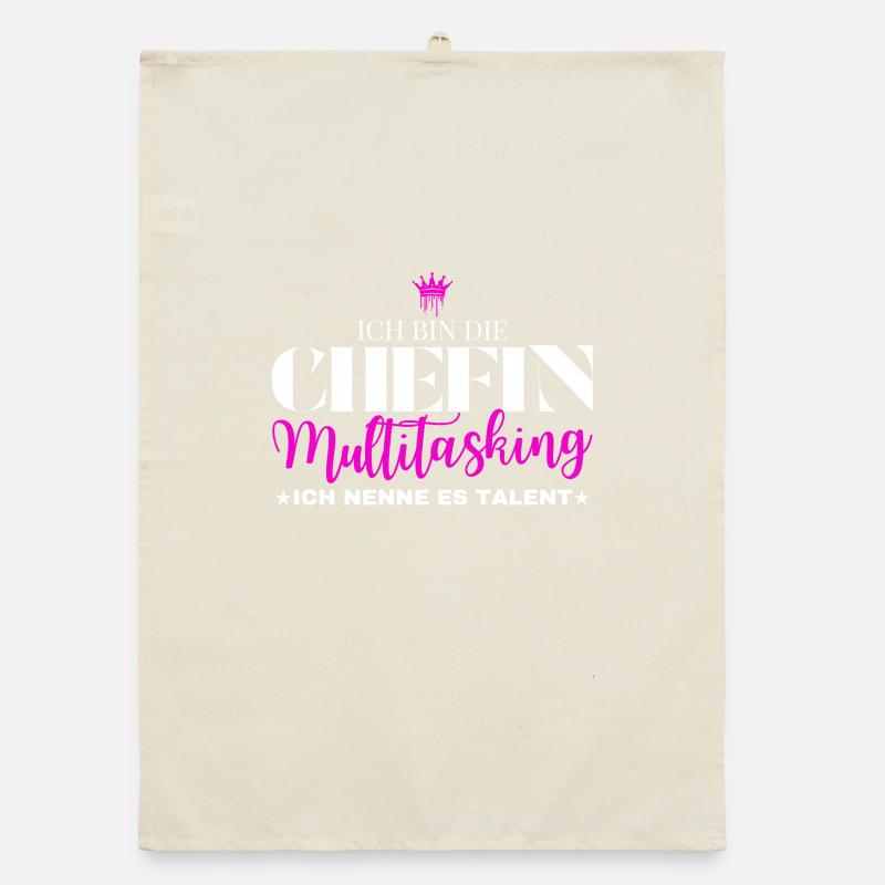 Ich bin die Chefin Multitasking Organic Geschirrtuch