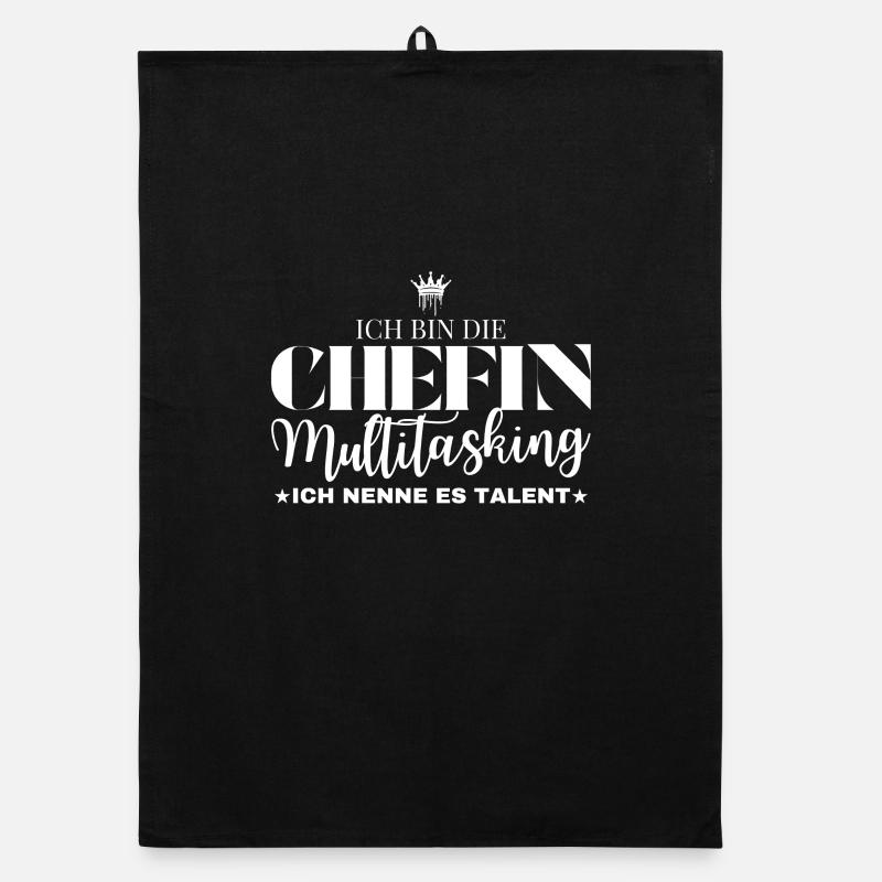 Ich bin die Chefin Multitasking Organic Geschirrtuch