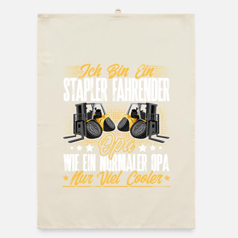 Staplerfahrer Opa Organic Geschirrtuch