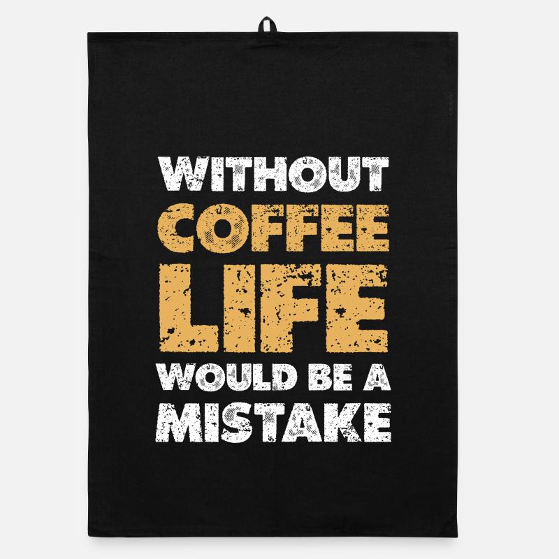 Ohne Kaffee: Leben ist ein Fehler Organic Geschirrtuch