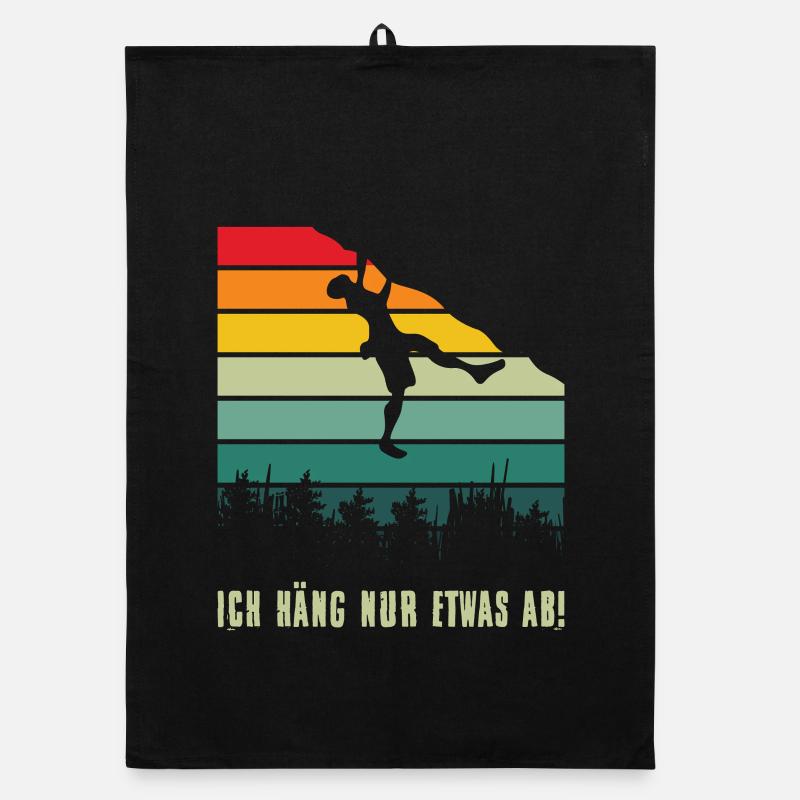 Bouldern Geschenke Klettern Kletterer Boulderer Organic Geschirrtuch