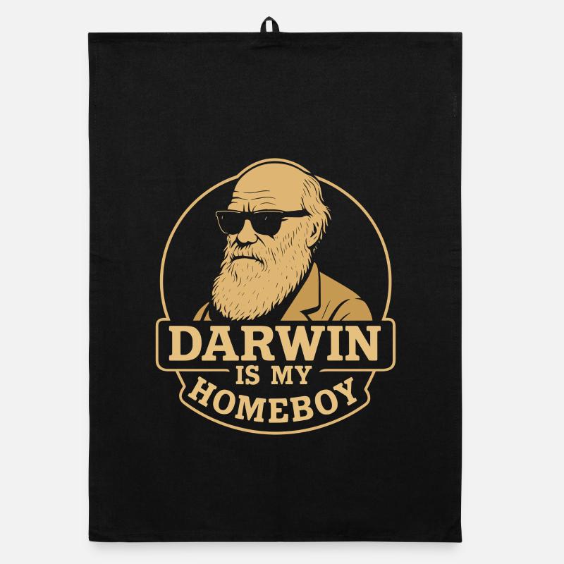 Charles Darwin Gift Natural Organic dish towel