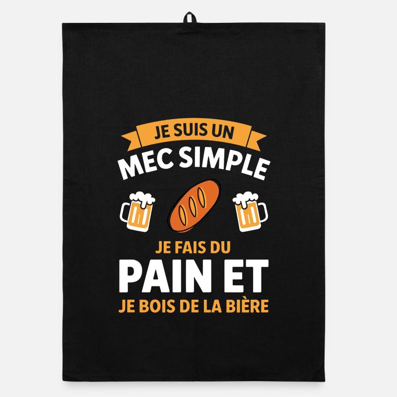 Ich bin ein einfacher Typ, Brot-und-Bier-Humor Organic Geschirrtuch