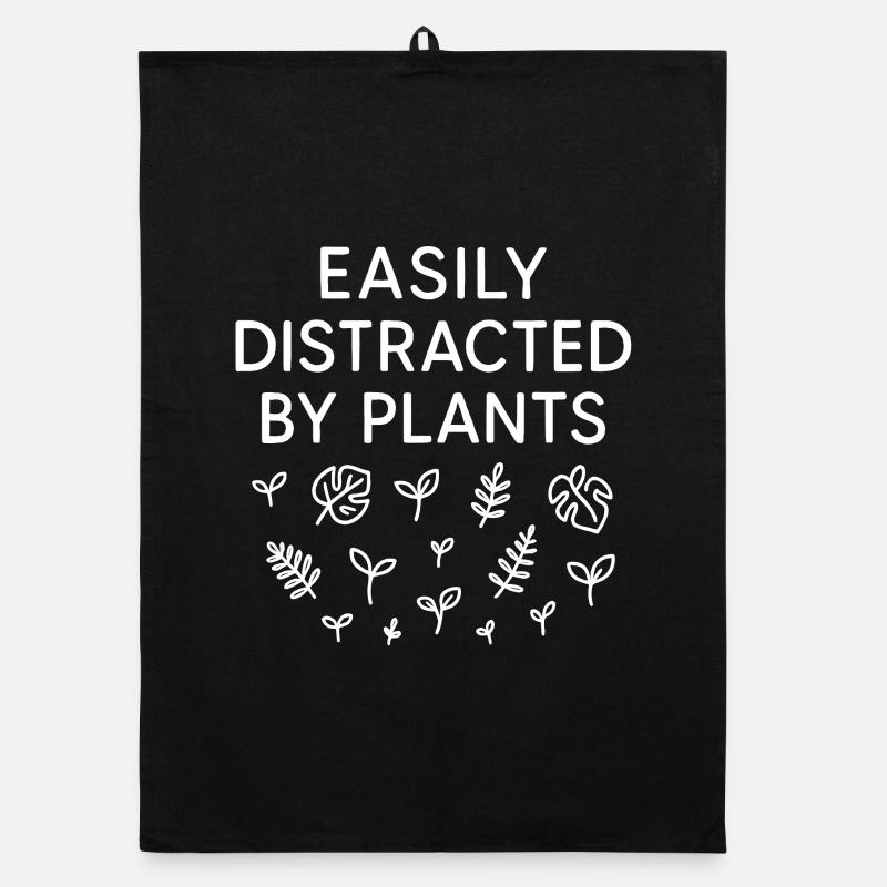 Easily Distracted By Plants Leaves Organic dish towel
