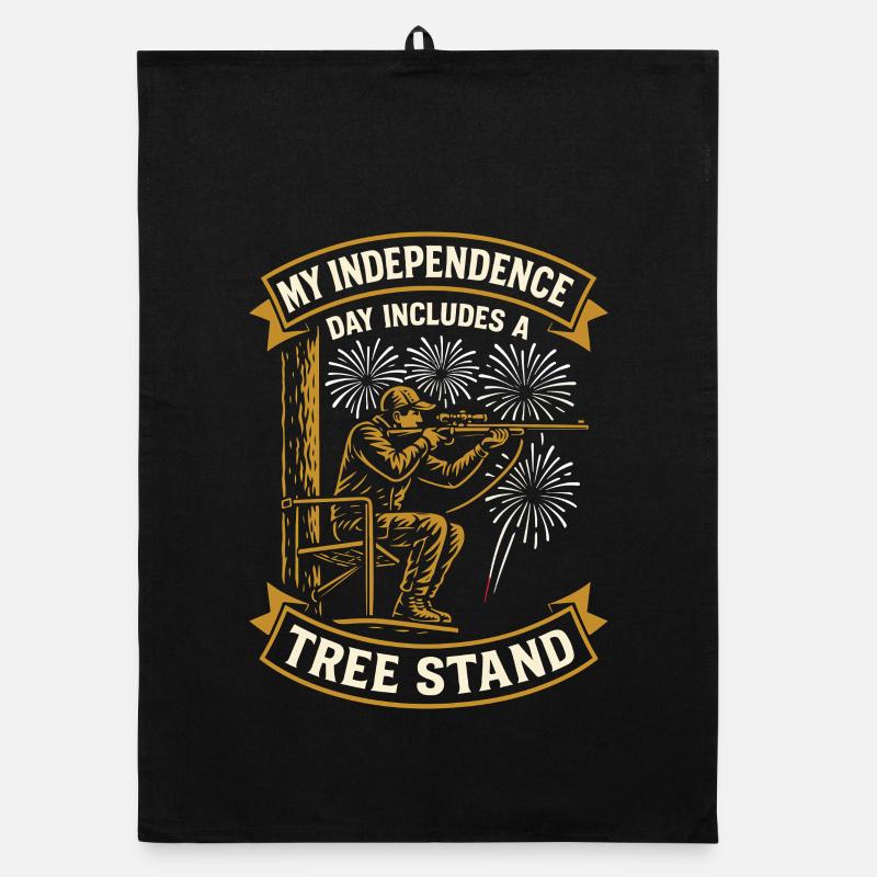 My Independence Day Includes A Tree Stand Hunting Organic dish towel
