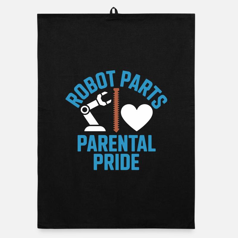 Robot Team Parent Gift Organic dish towel