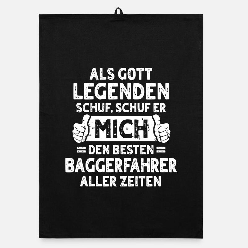 Excavator Operator Organic dish towel