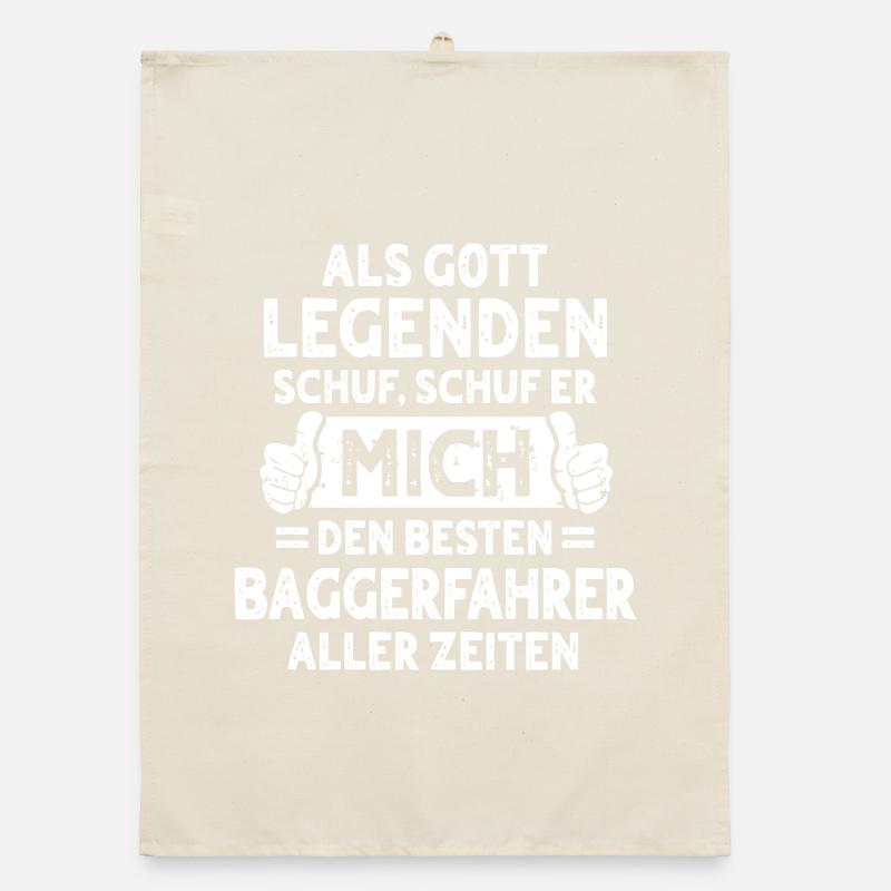 Excavator Operator Organic dish towel