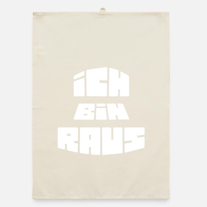 Ich Bin Raus Organic Geschirrtuch
