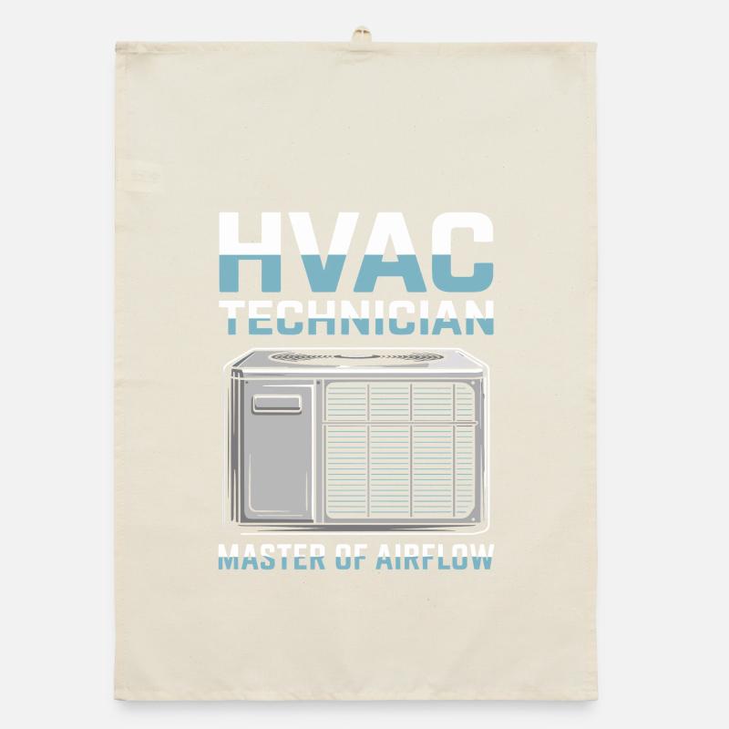 HVAC Technician Cooling Technology Gift Men Professionals Organic dish towel